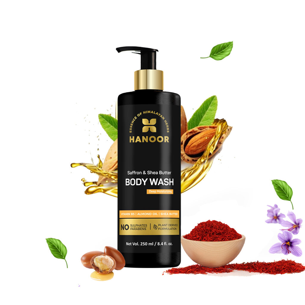 Saffron and shea butter body wash